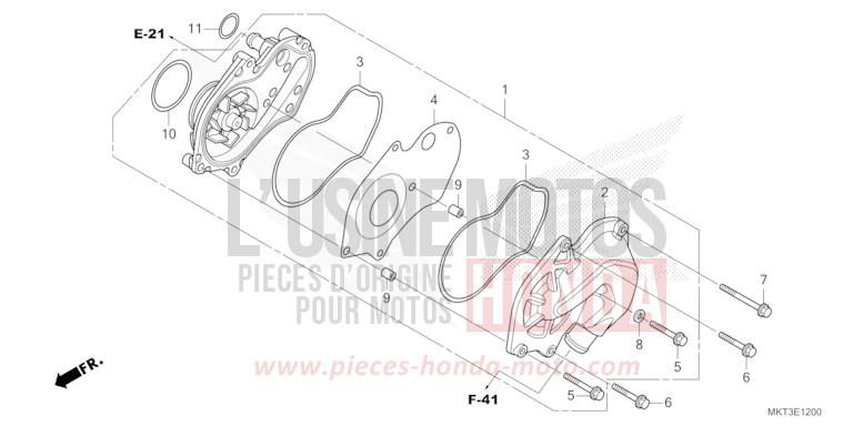 WATER PUMP for X-ADV 750 GRAPHITE BLACK (NHB01) from 2021